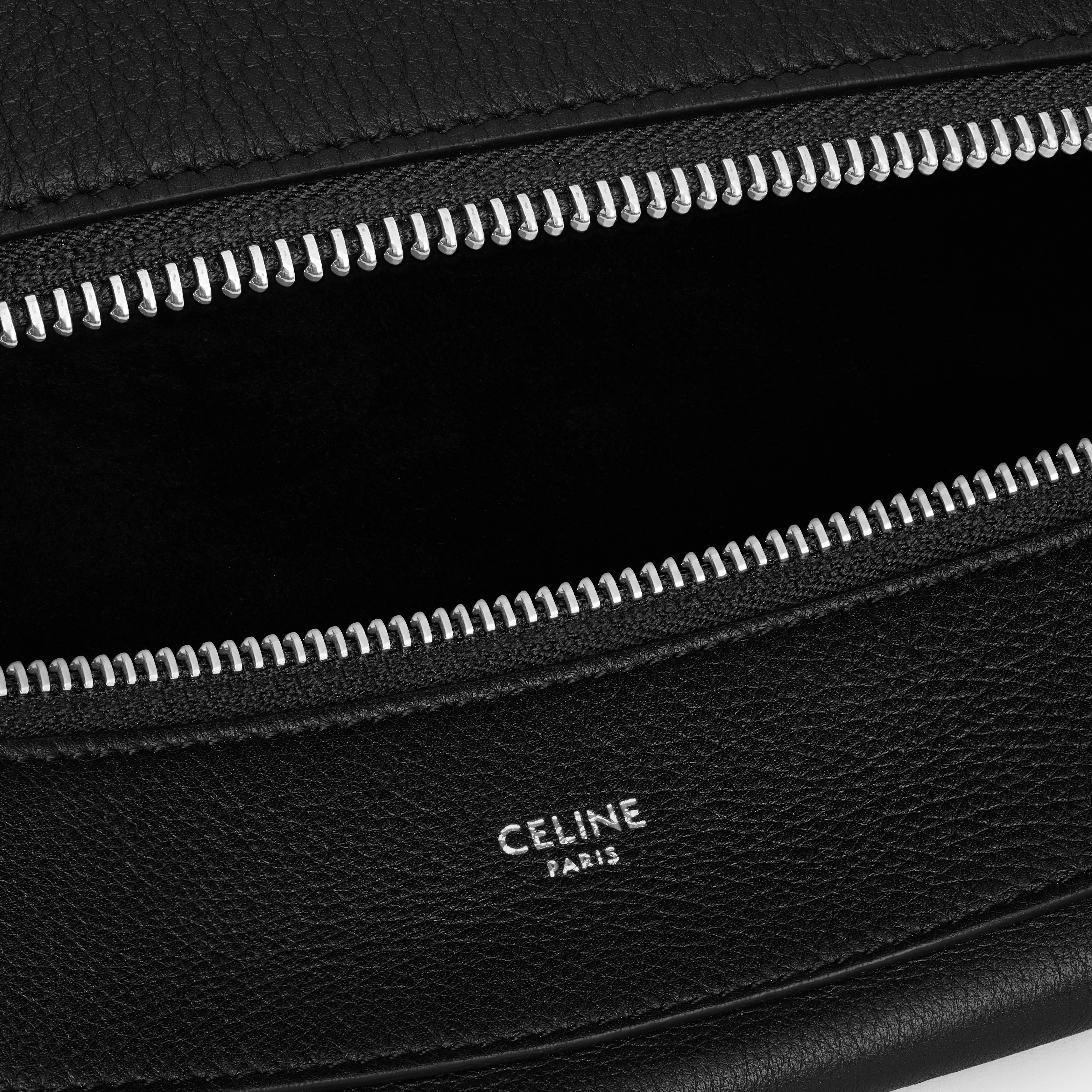 Celine Romy Logo Shoulder Bag In Black