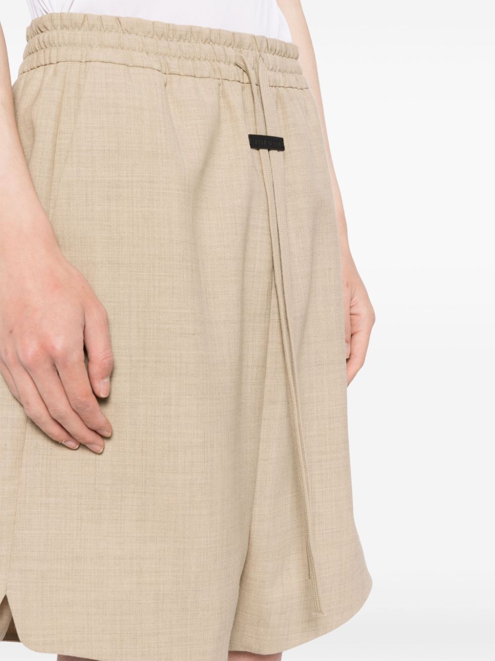 Fear Of God Logo Patch Drawstring Shorts In Multi