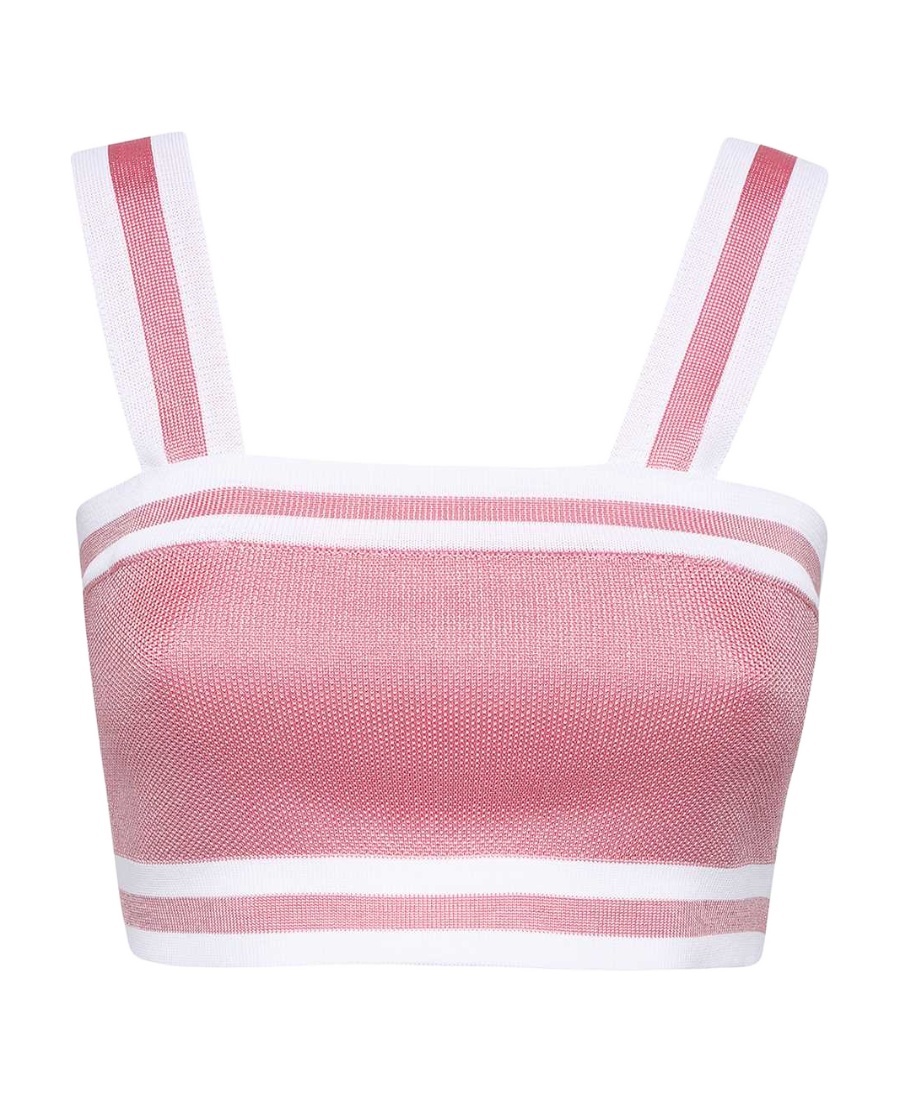 BALMAIN STRIPED ZIPPED TANK TOP