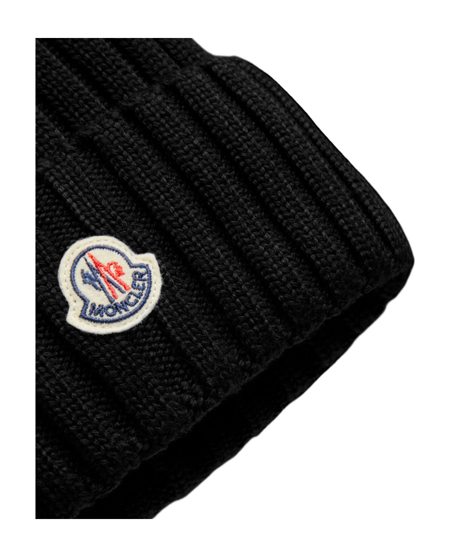 MONCLER MONCLER LOGO PATCH BEANIE