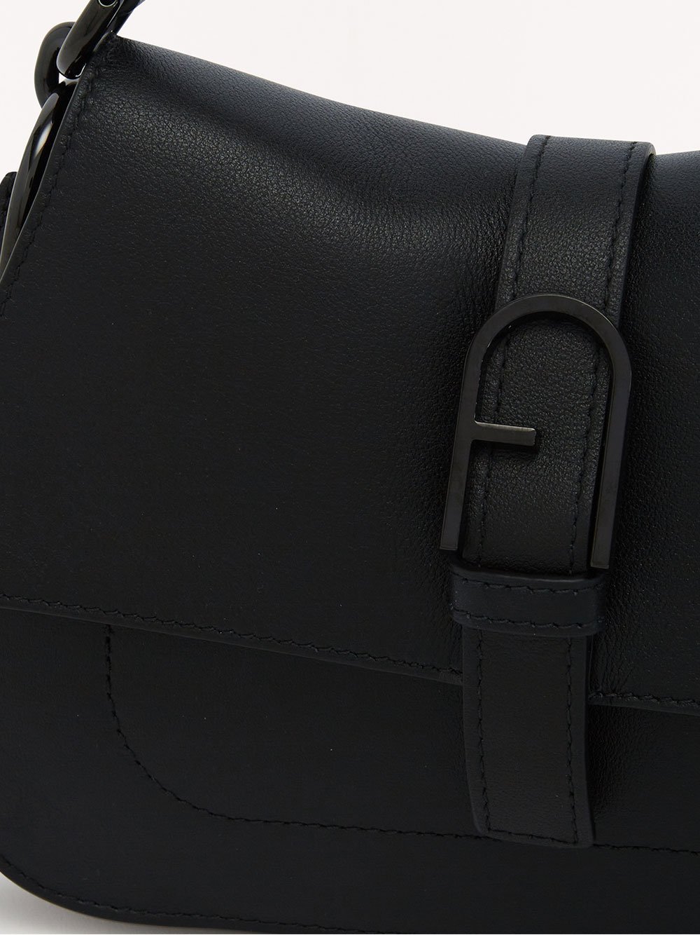 Furla Flow Mini Top Handle Bag In Black