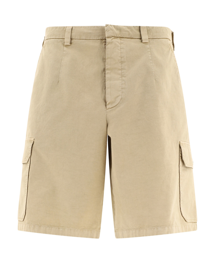 Prada Belt Ring Shorts In Brown