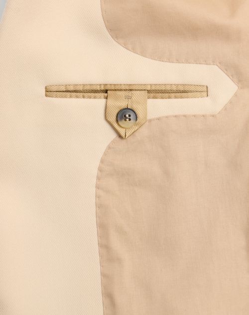 Valentino Single-breasted Wool Gabardine Jacket In Nude