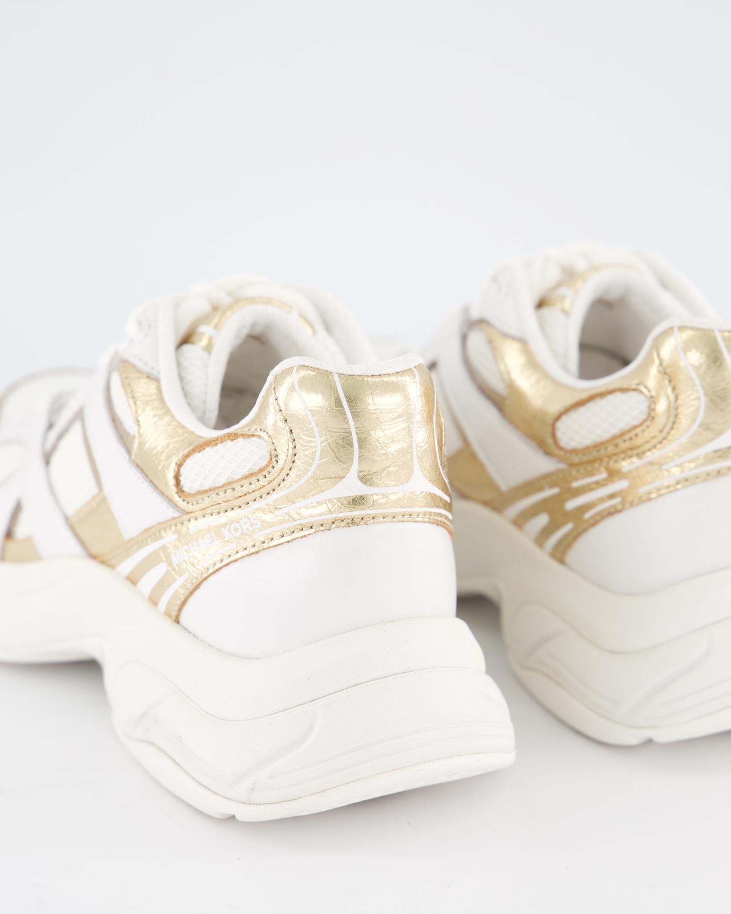 Michael Kors Round Head Low-cut Sneakers In White
