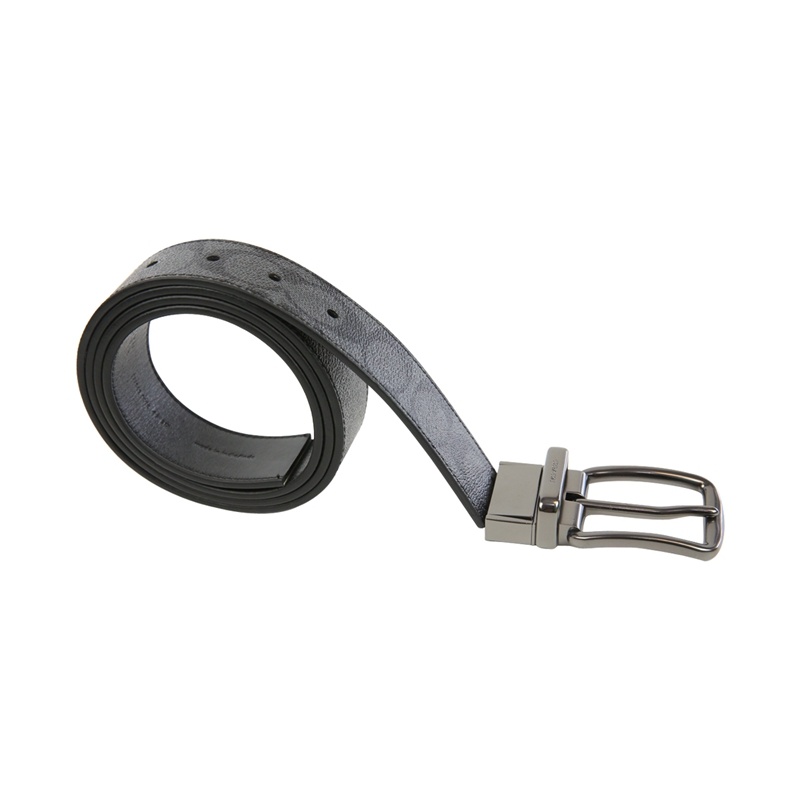 Coach Logo Embossed Belt In Black