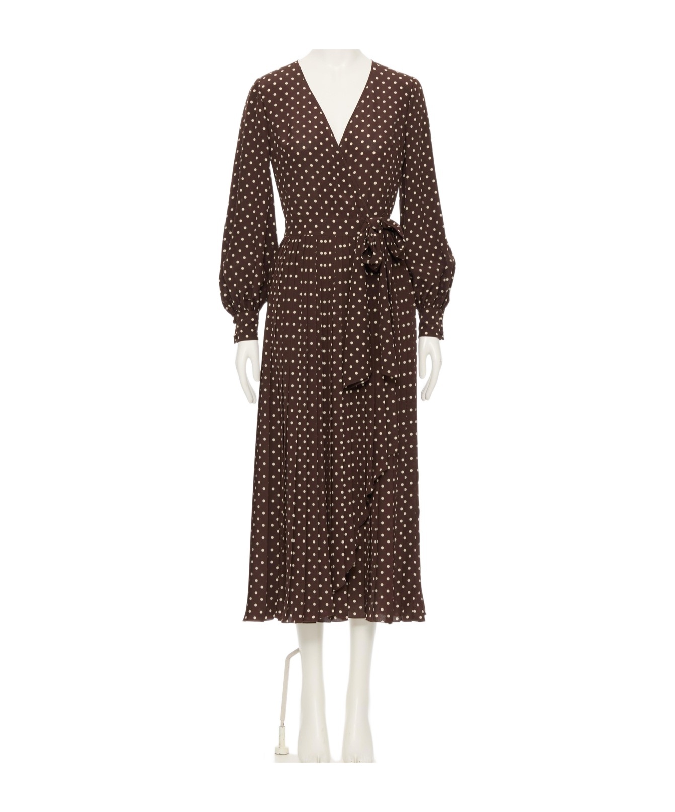 Valentino Long-sleeved Dress In Brown