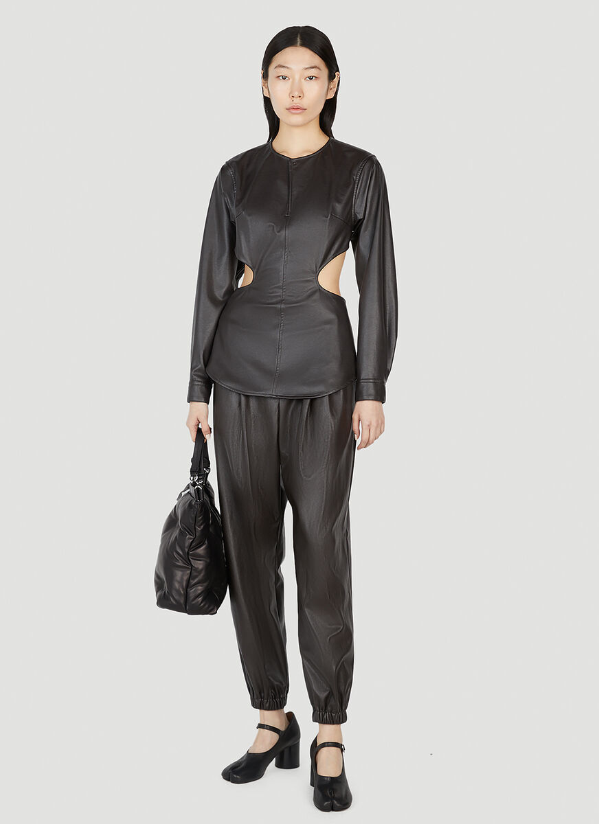 Shop Issey Miyake Figure Long-sleeved Top In Black