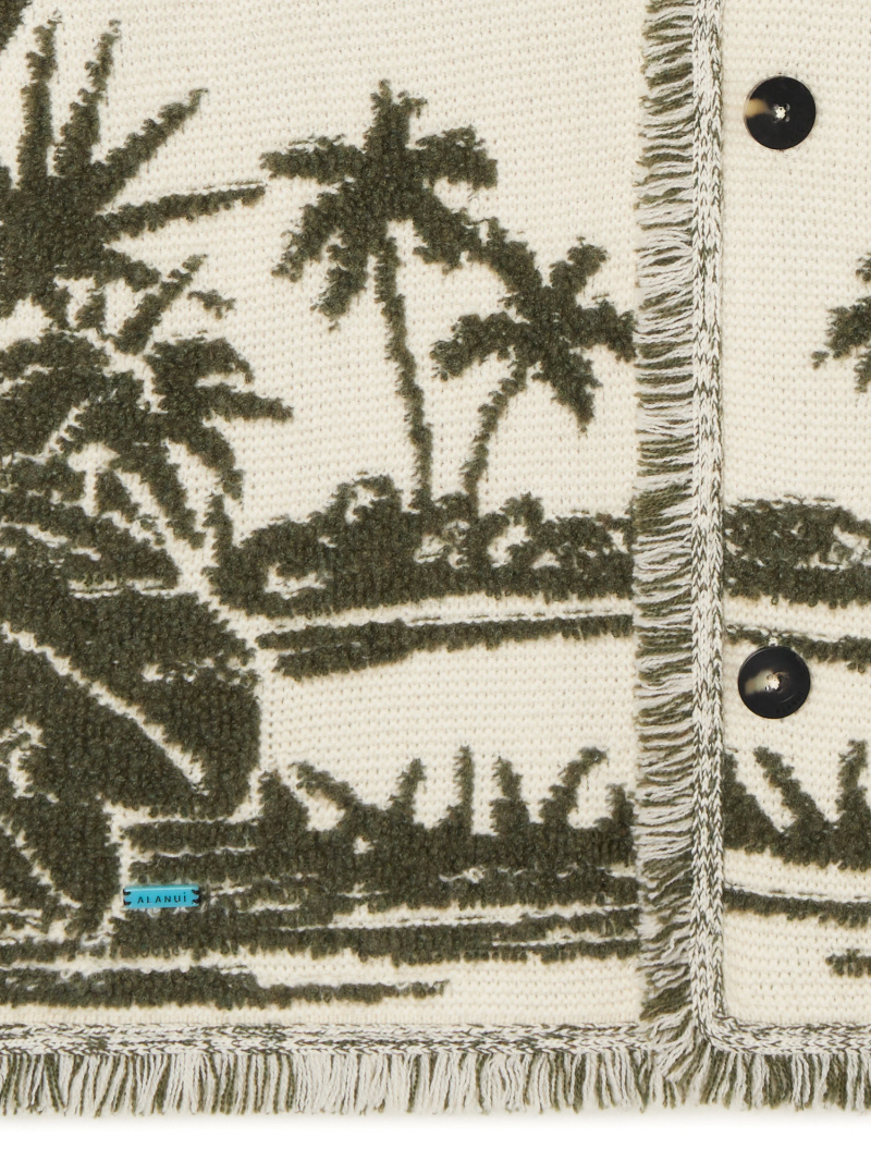Alanui Palm-tree Fringed Cardigan In Multi