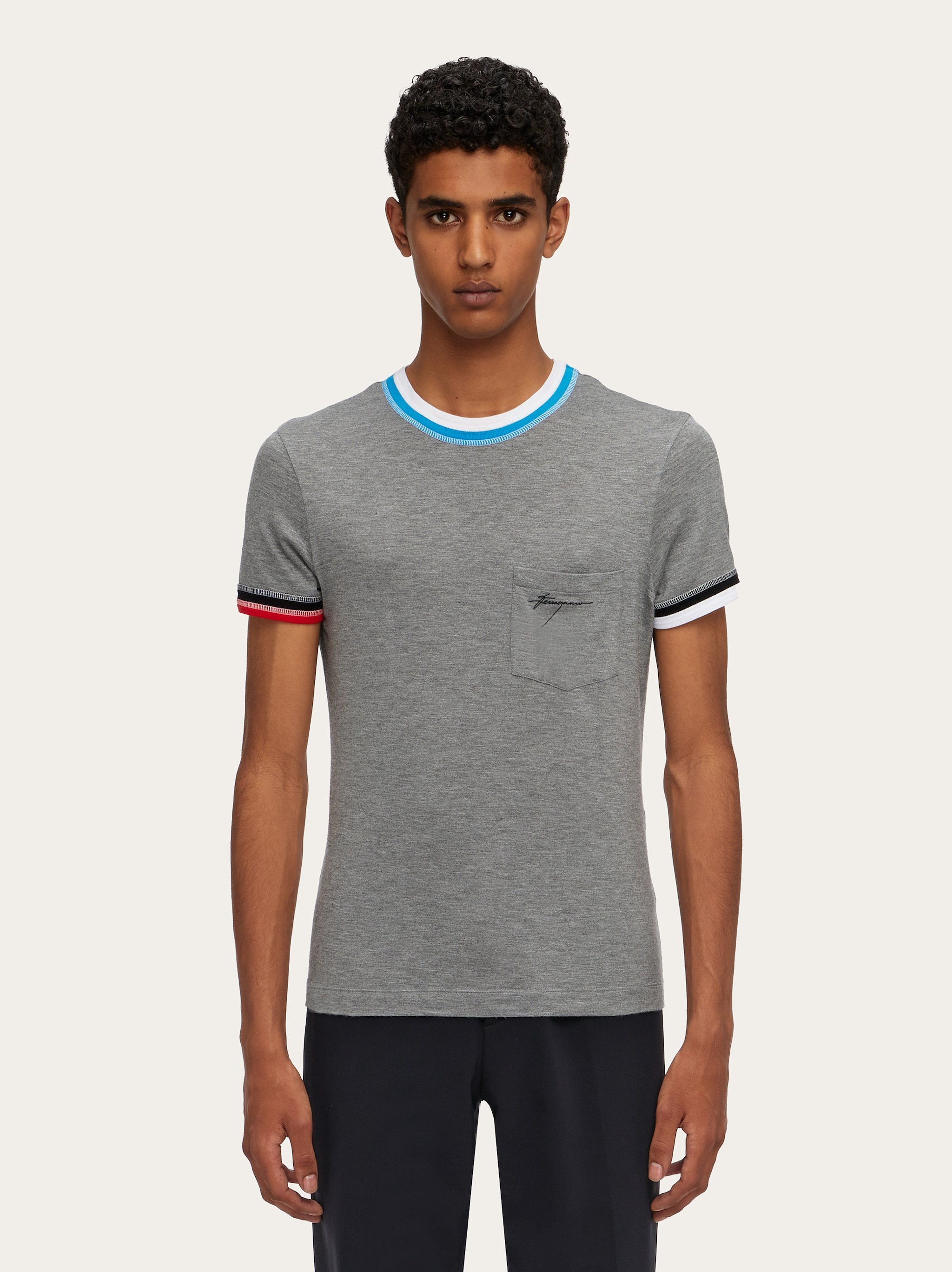 Ferragamo Short-sleeved T-shirt In Gray