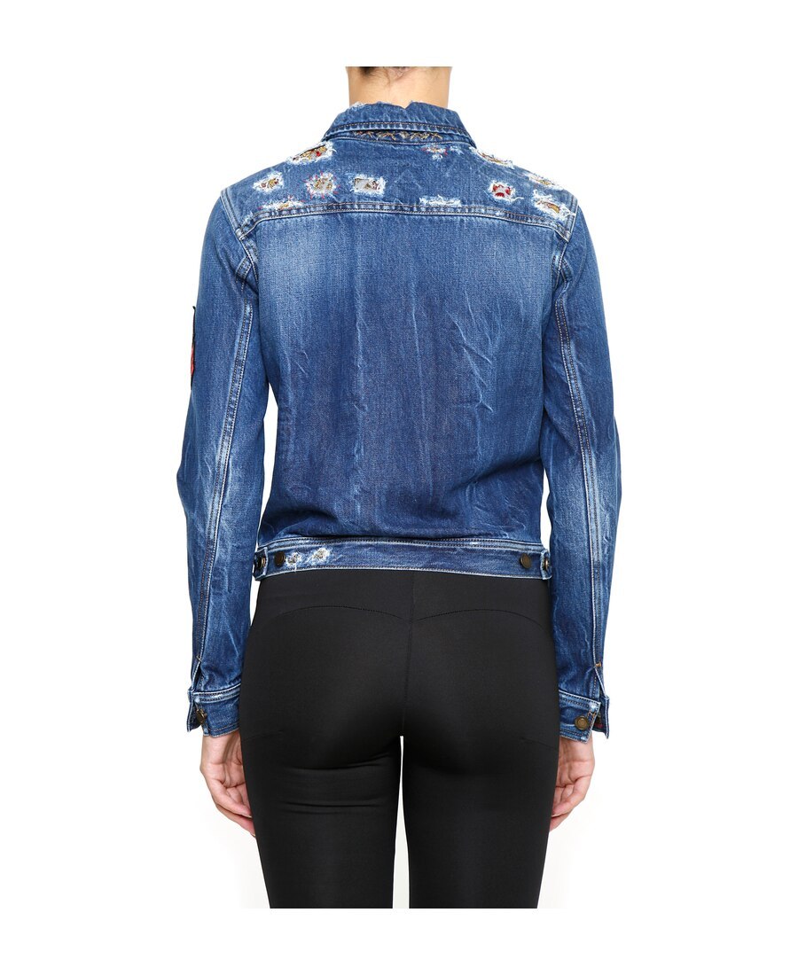 Saint Laurent A Well-fitting Denim Coat In Blue