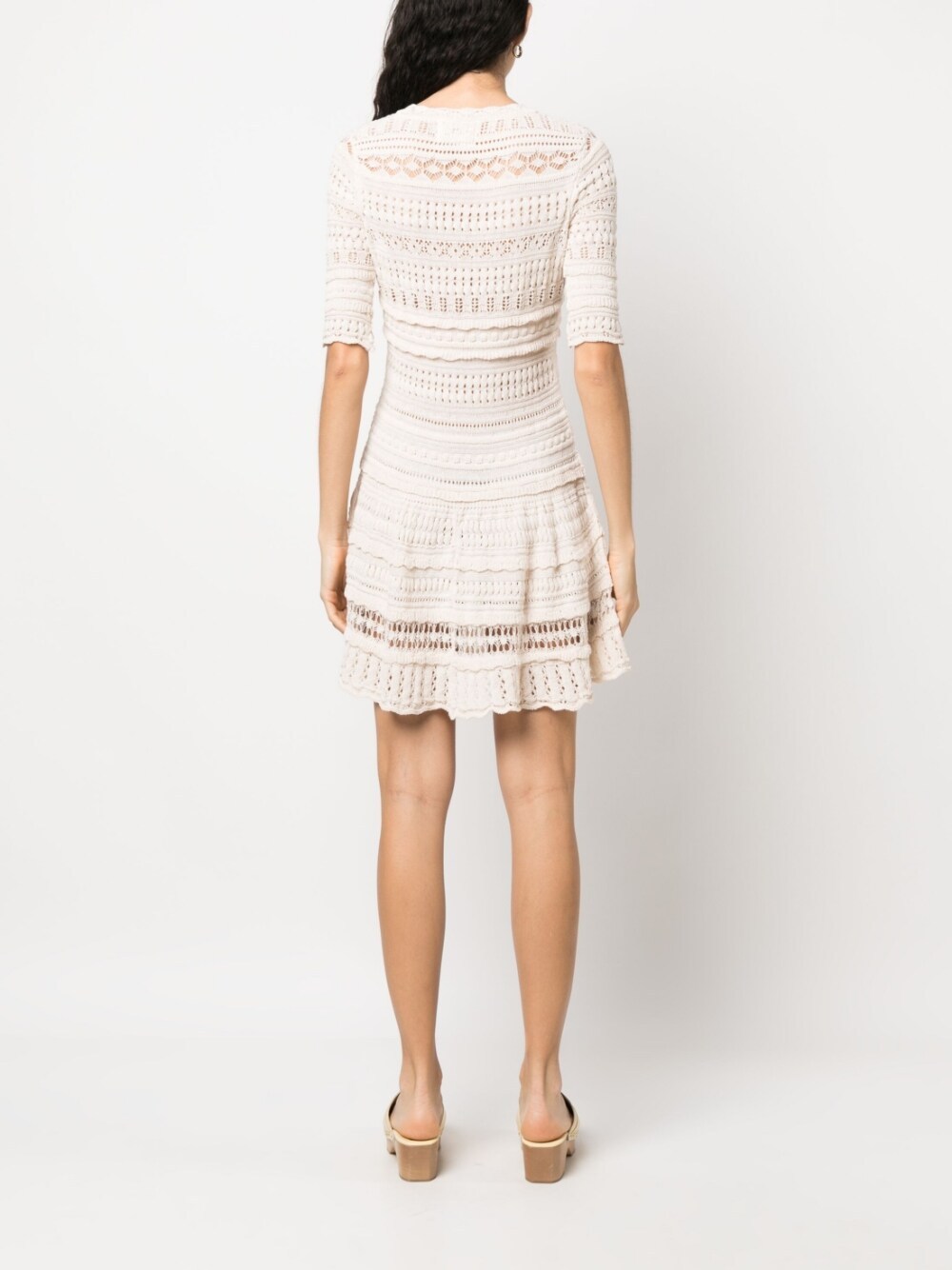 Isabel Marant Étoile Knitted Cotton Mini Dress In White