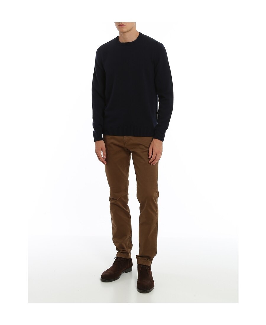 Drumohr Crew Neck Lightweight Jumper In Black