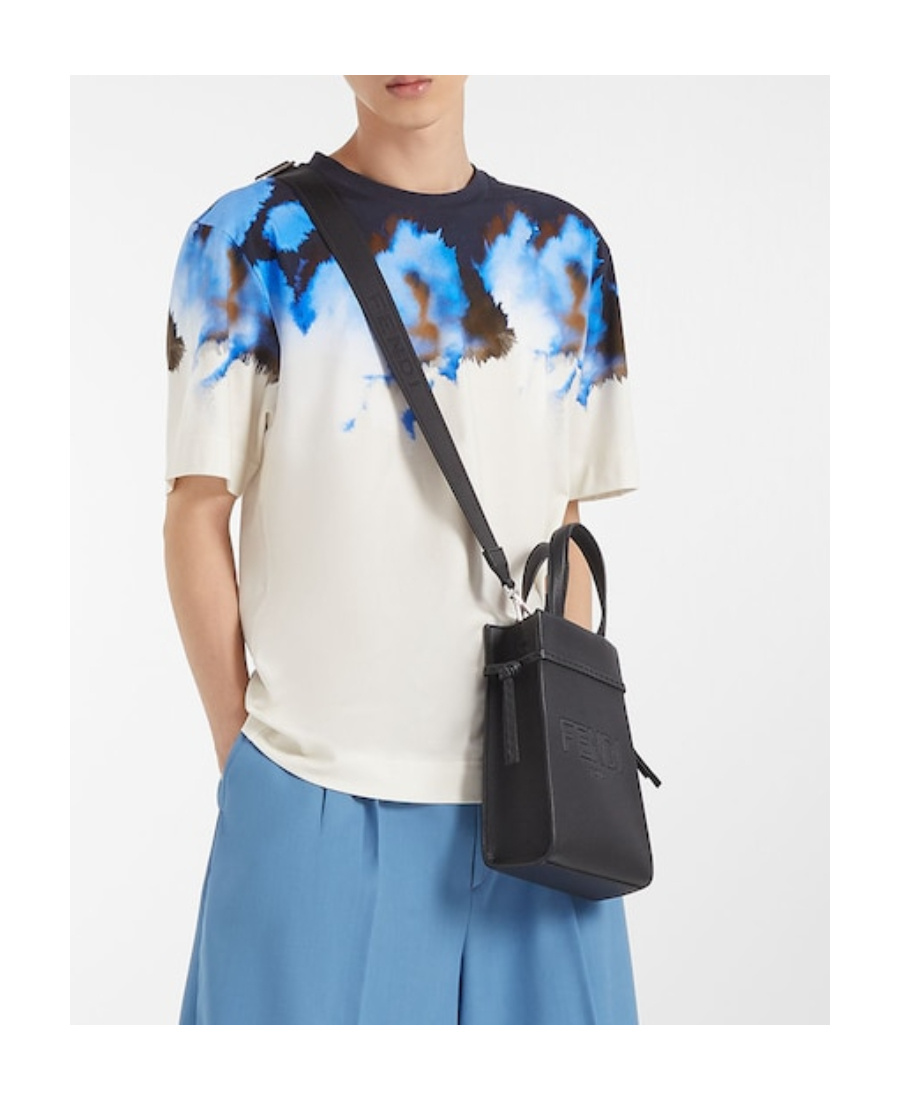 Fendi Leather Tote Bag In Black