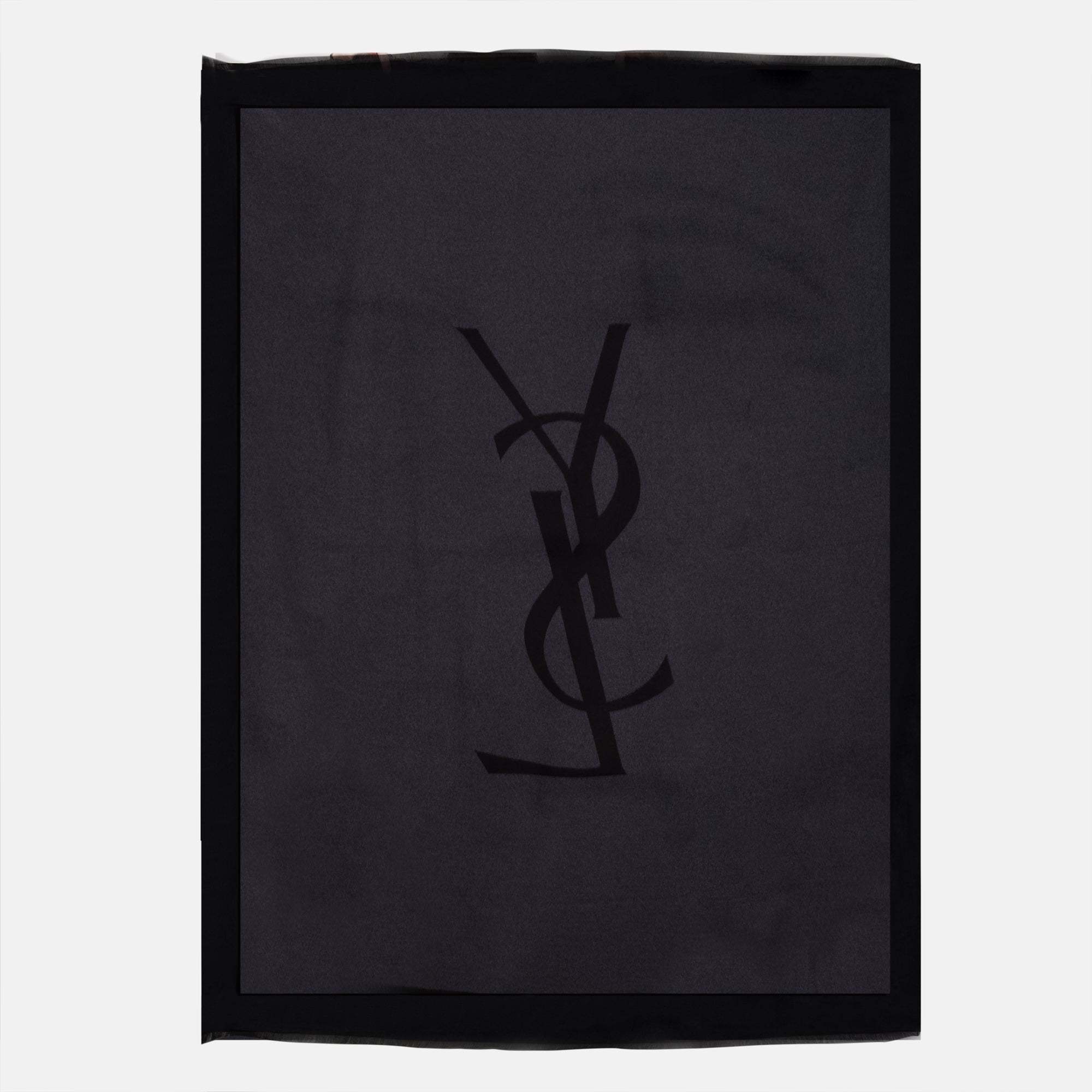 Saint Laurent Tassel Scarf In Black