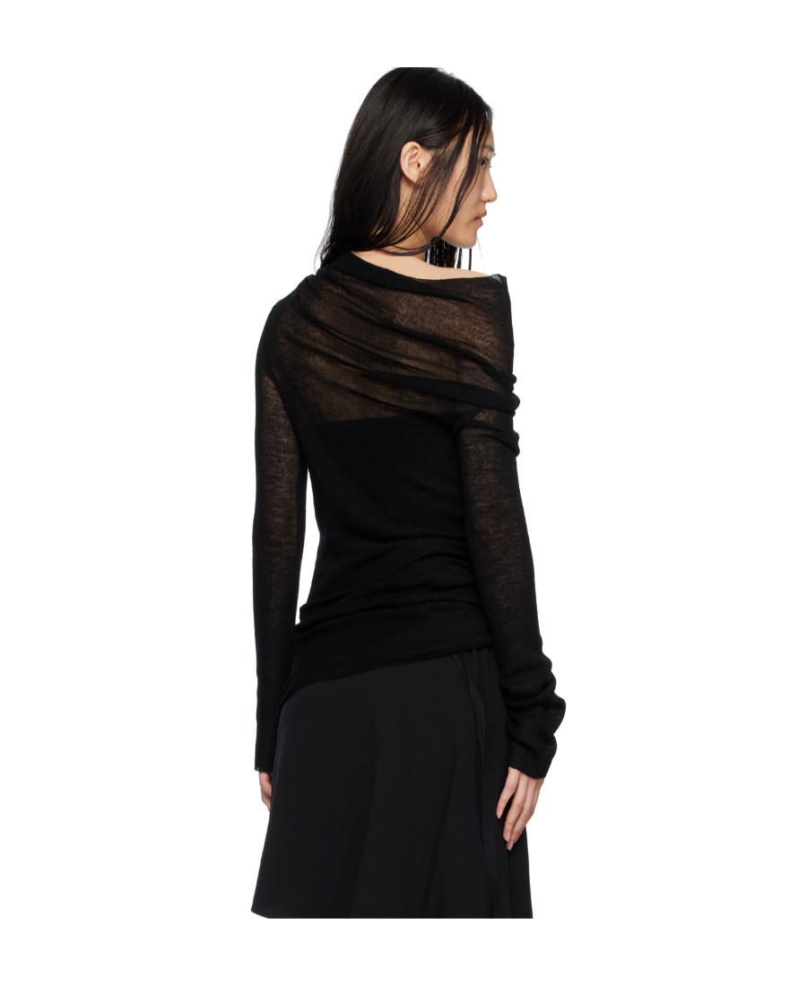 Ann Demeulemeester Logo Blouse In Black