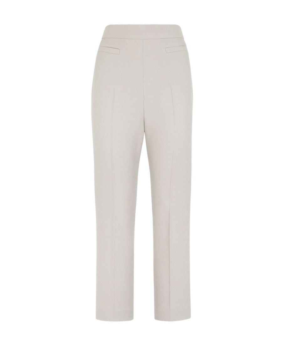 Fendi Wool-blend Cropped Trousers In White