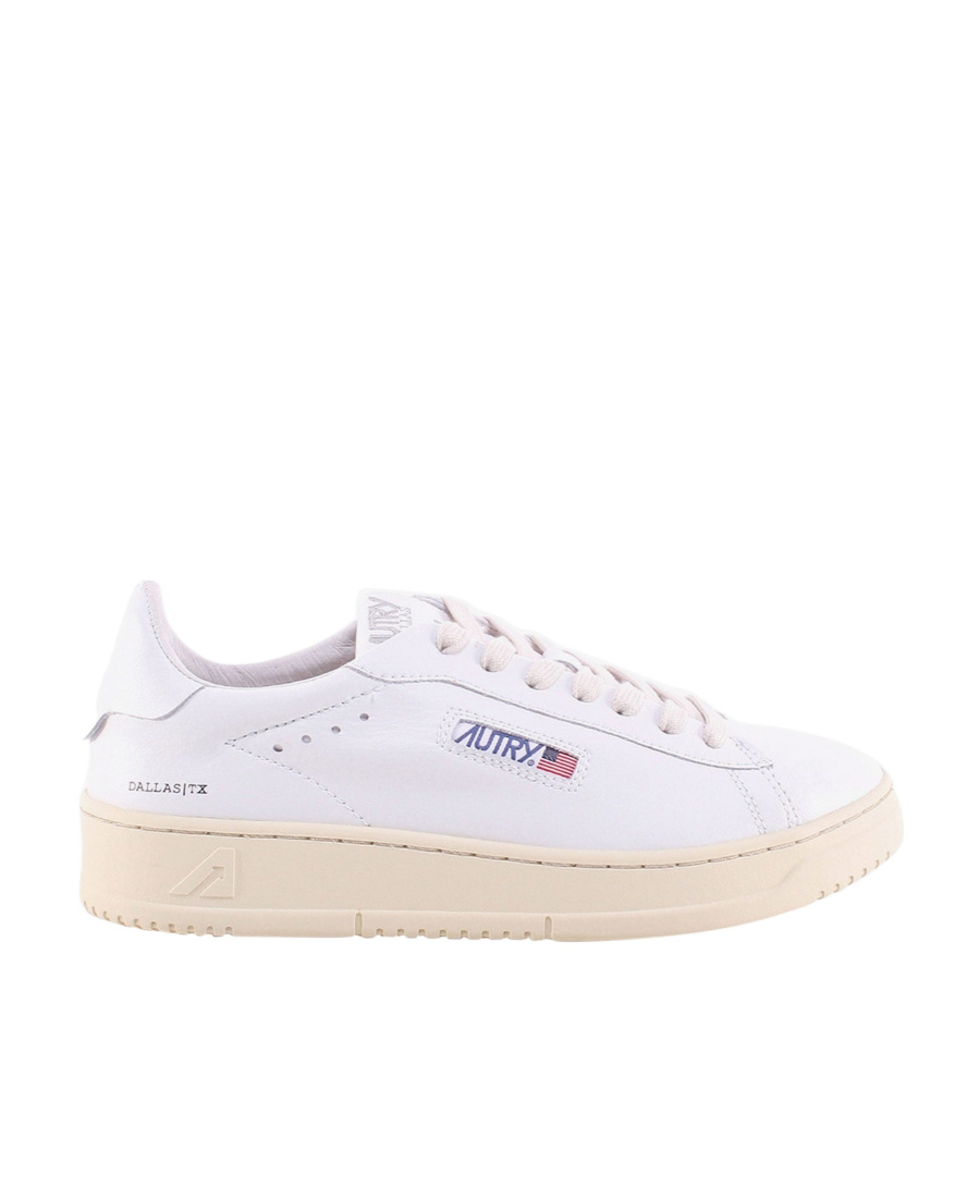Autry Low-top Leather Sneakers With Perforated Upper In White