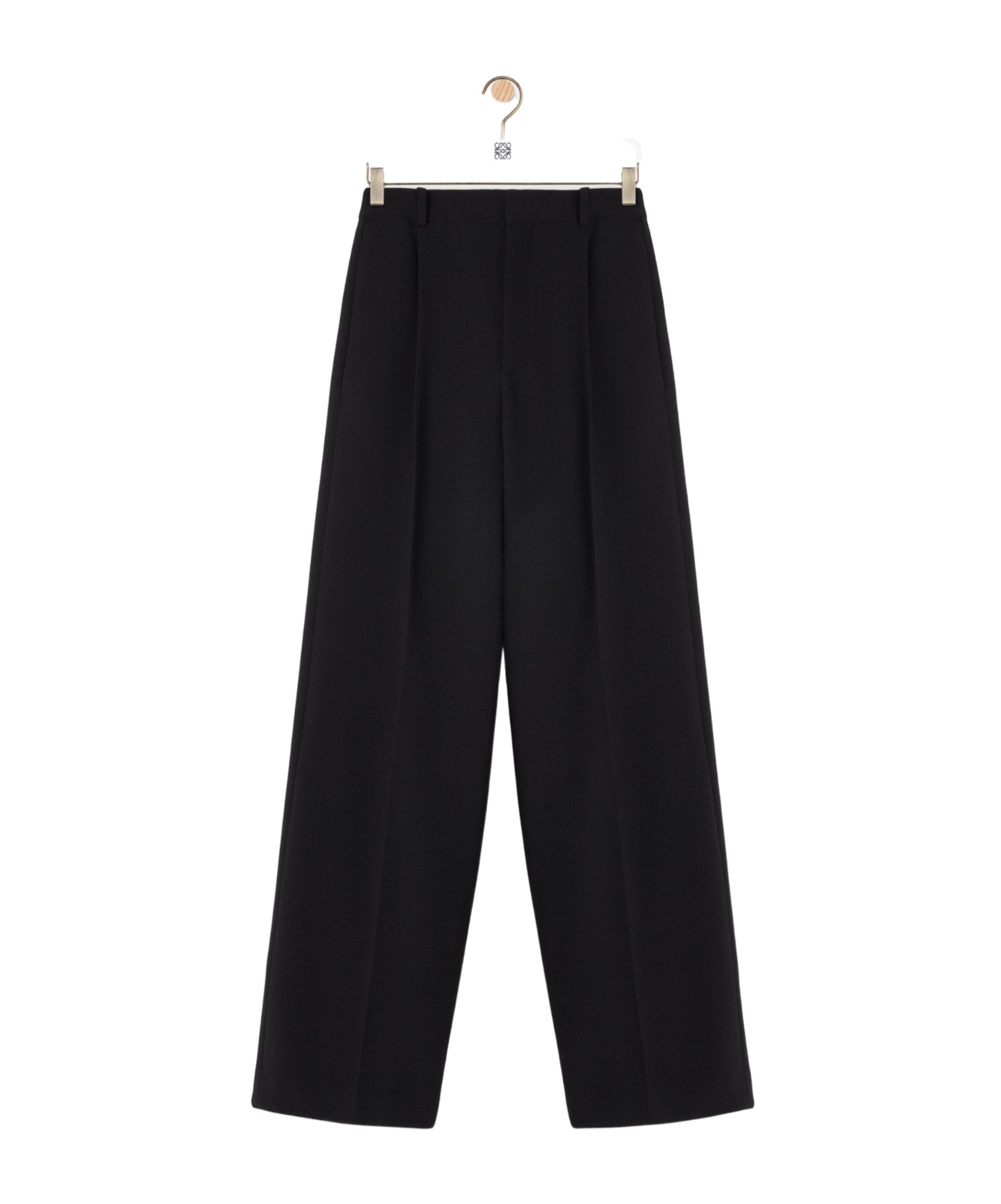 Loewe Wide Leg Trousers In Wool In Black