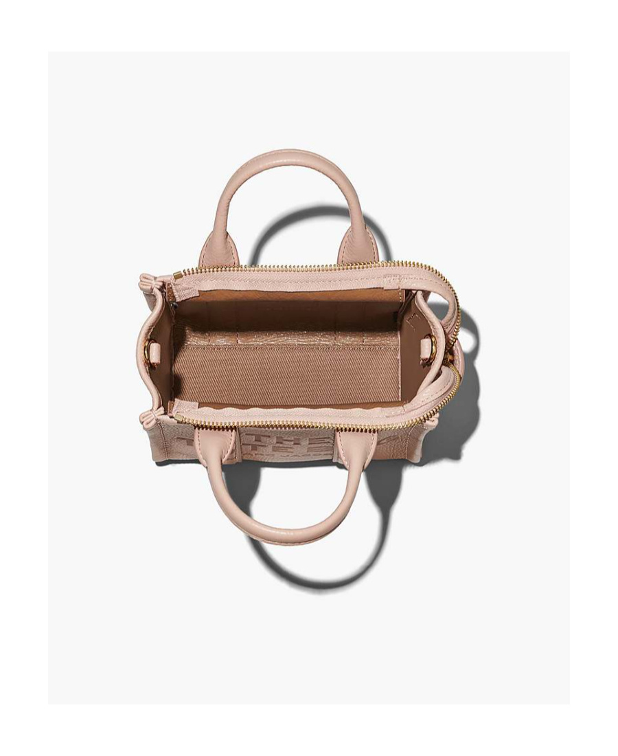 Marc Jacobs 'the Micro Tote Bag' Light Pink Shoulder Bag With Logo In Nude