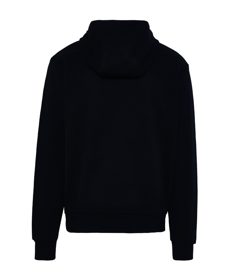 ZEGNA LOGO-PRINT COTTON HOODIE