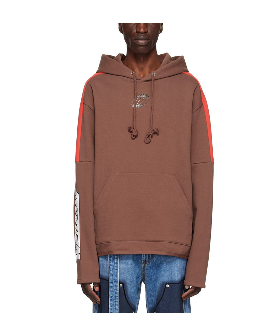 We11 Done Brown Hooded Hoodie