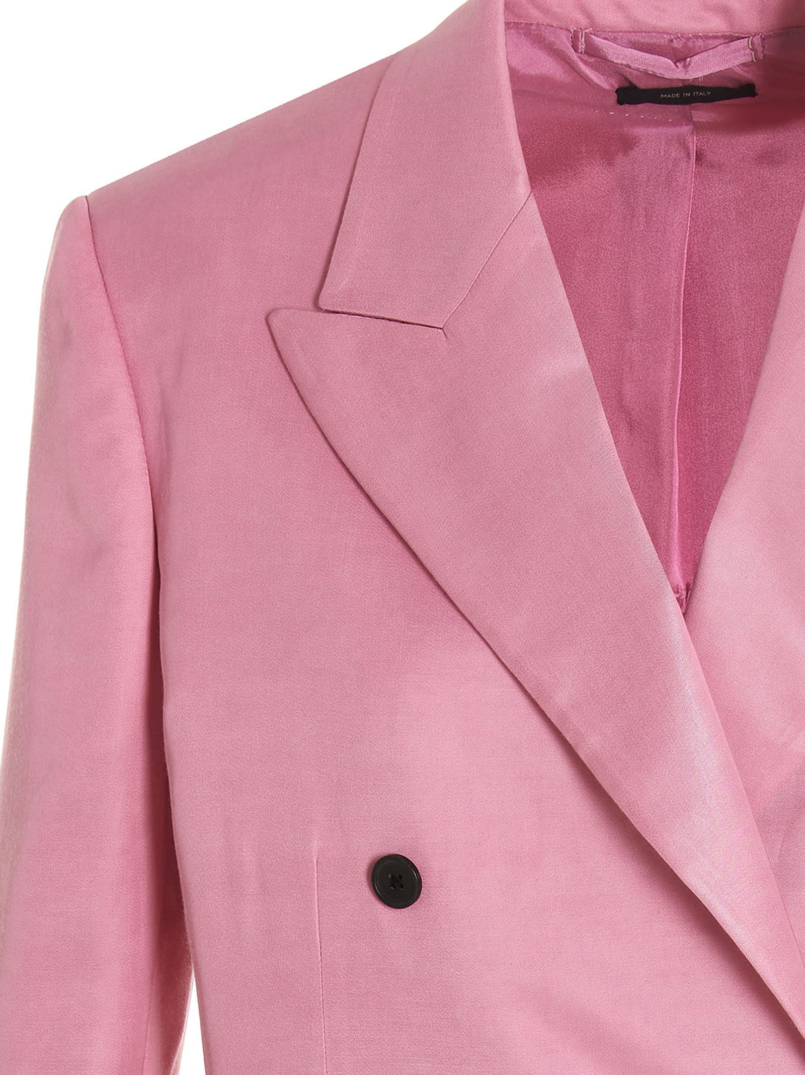 Tom Ford Double-breasted Suit Jacket In Pink