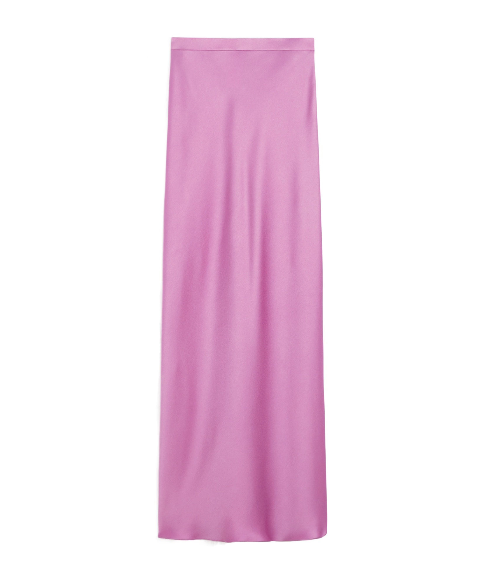 Max Mara Flowing Envers Satin Skirt In Pink