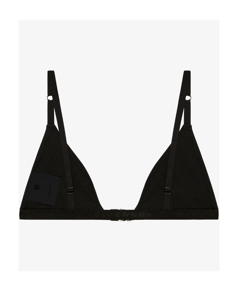 Givenchy 4g Buckle Knitted Bra In Black