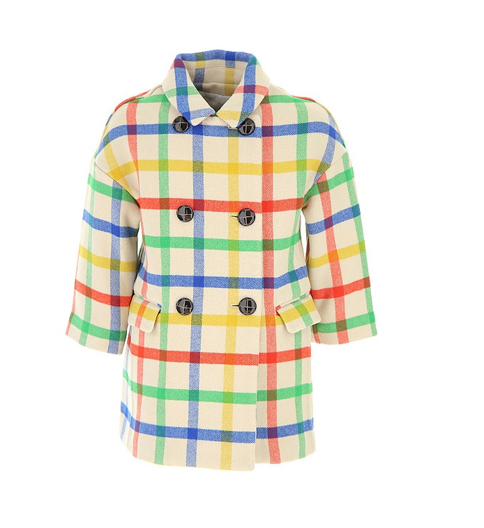 BURBERRY RAINBOW PLAID COAT