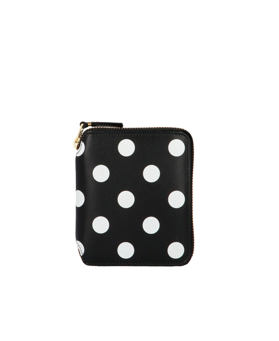 Comme Des Garçons Black Polka Dot Zipper Wallet