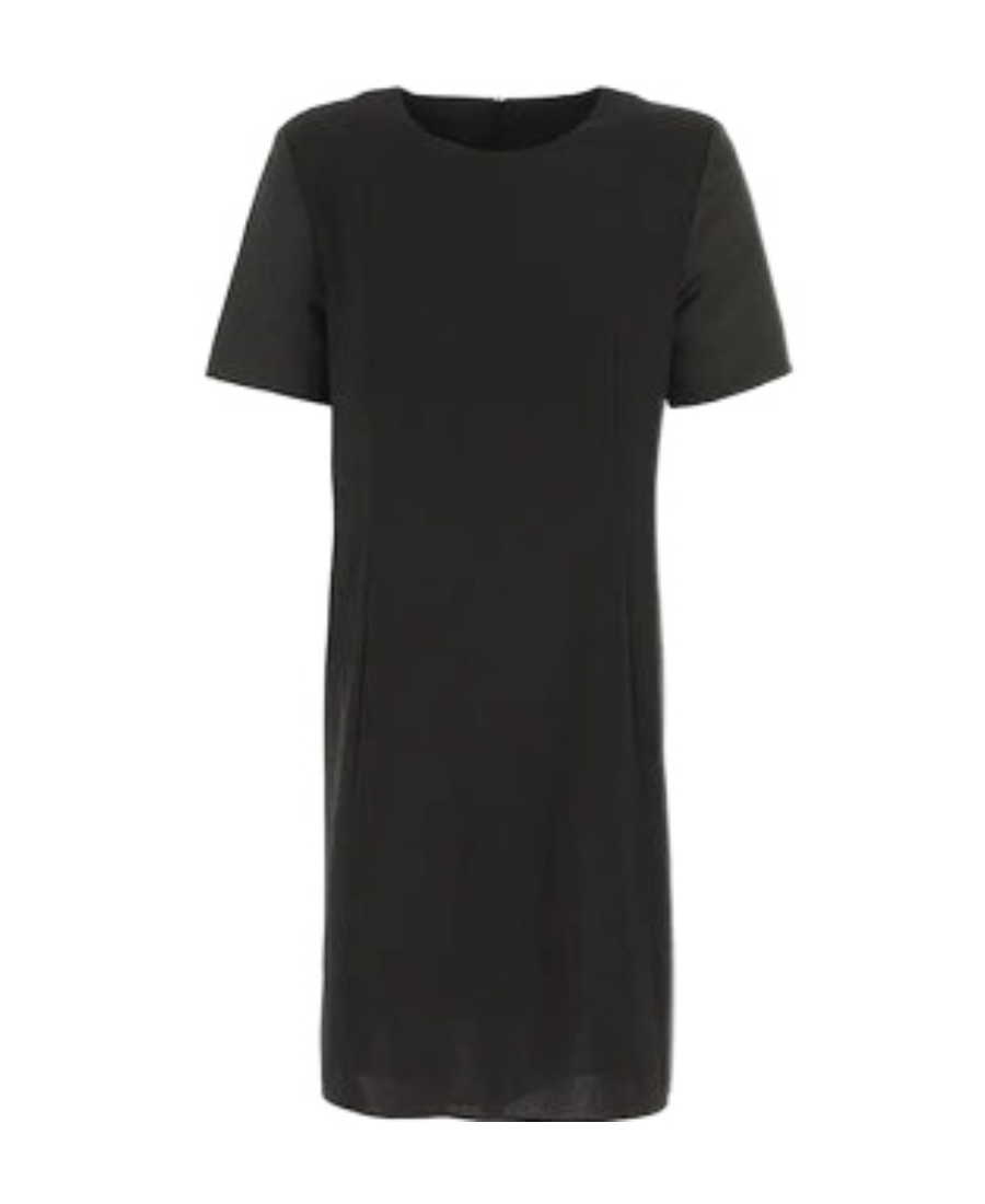 Emporio Armani Round Neck Dress In Black