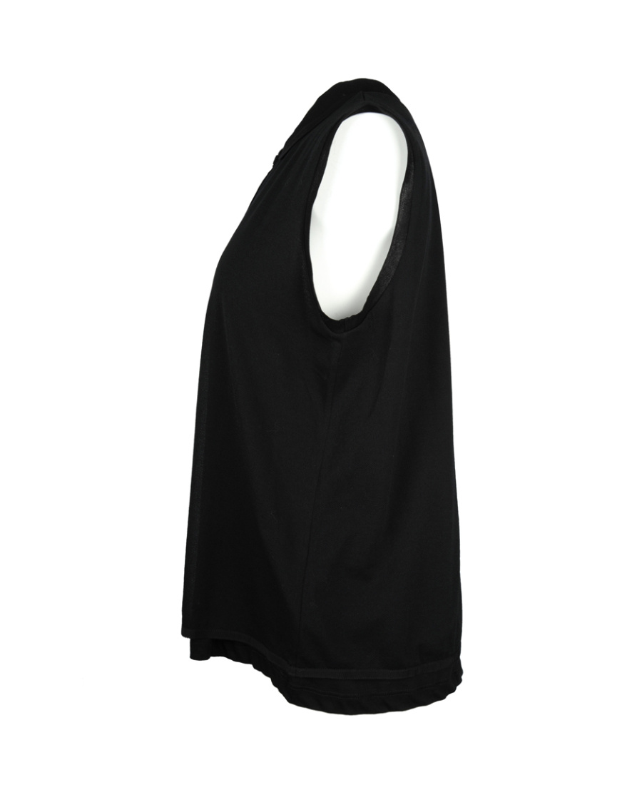 Moncler Button Sleeveless Blouse In Black