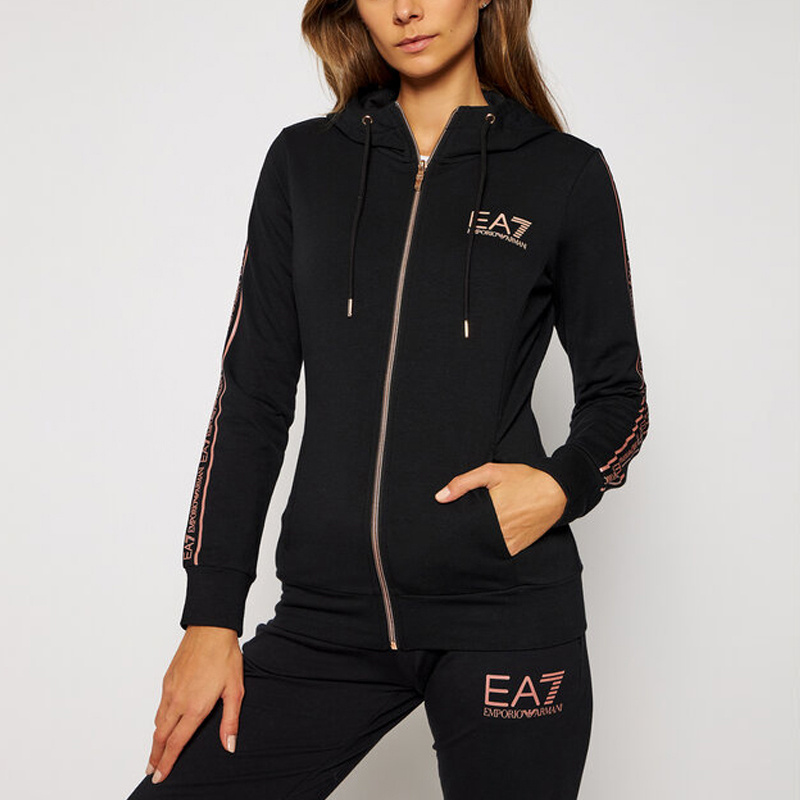 EA7 ZIP-THROUGH HOODED JACKET 