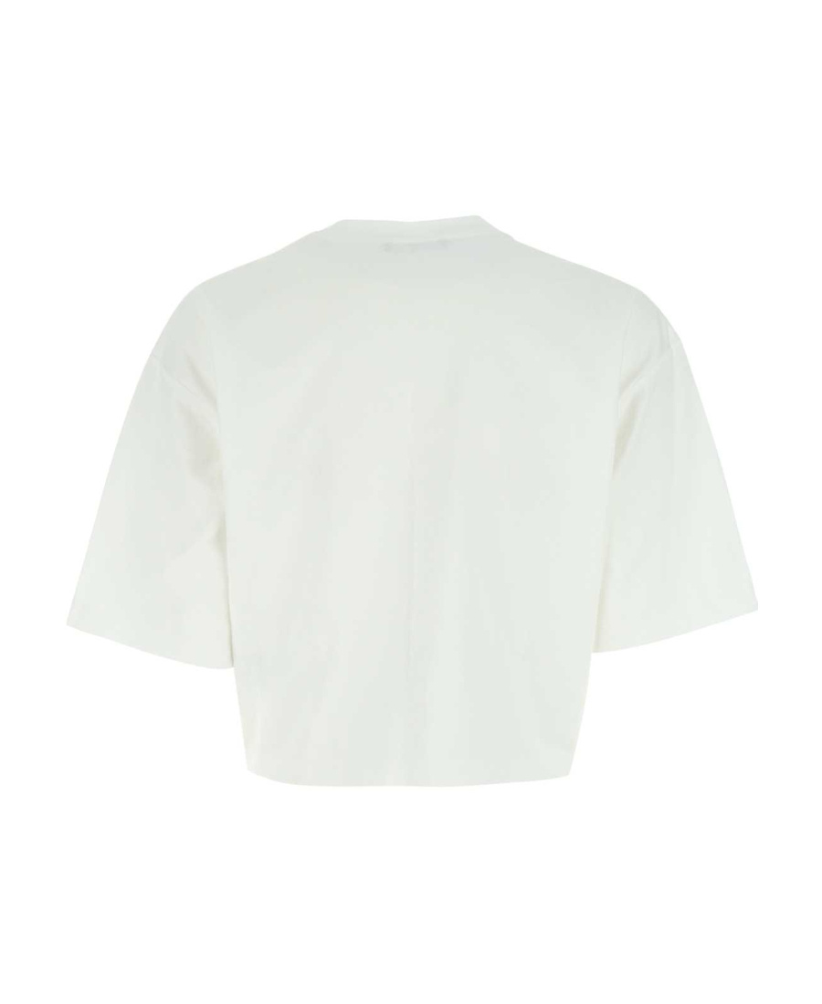 Balmain Logo Printed Cropped T-shirt In White