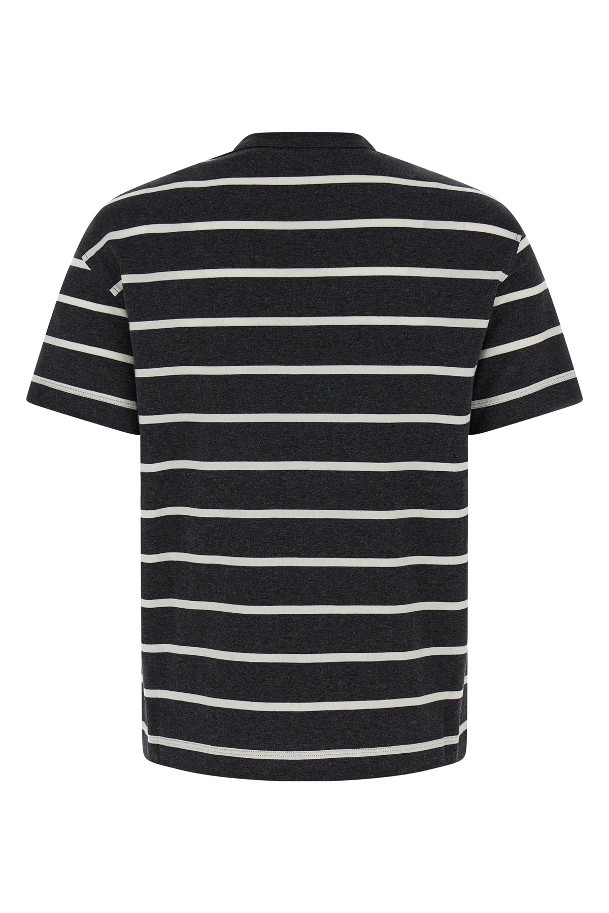 Brunello Cucinelli Monili Striped Short-sleeve Cotton T-shirt In Black