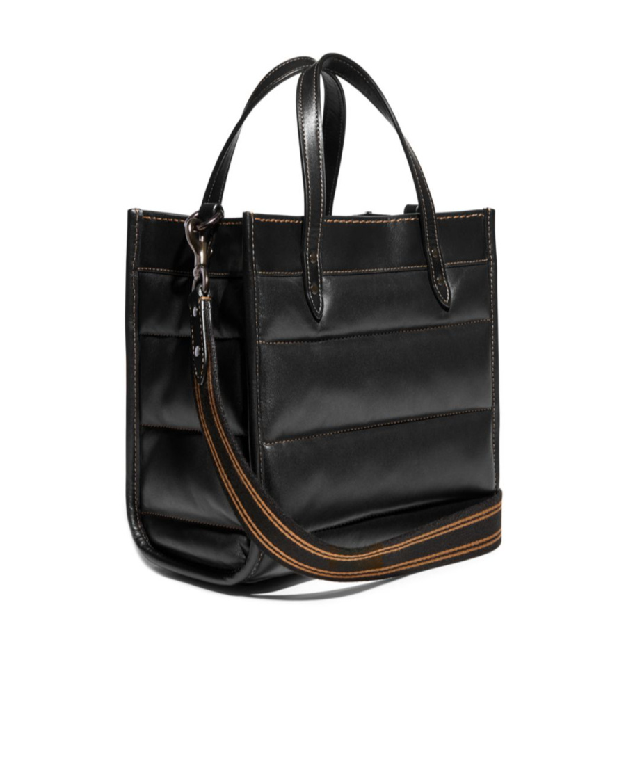 Coach Black Logo Shoulder Bag In Black