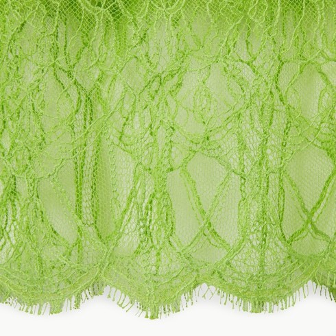Gucci Viscose Twill Skirt With Floral Lace In Green