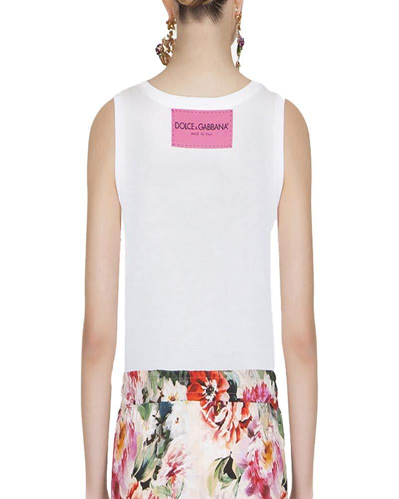 Dolce & Gabbana Fruit Tank Top In White