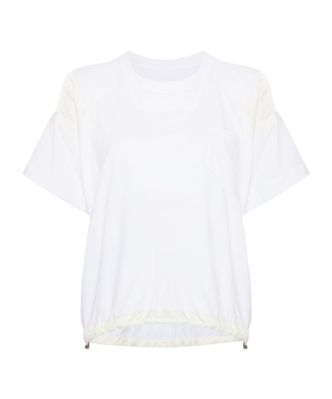 Shop Sacai Panelled T-shirt In White