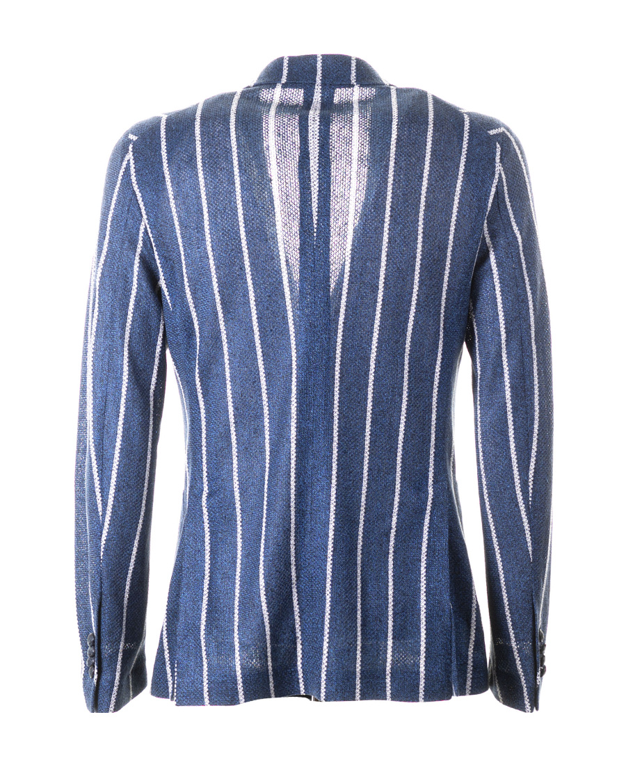 Tagliatore Striped Suit Jacket In Blue