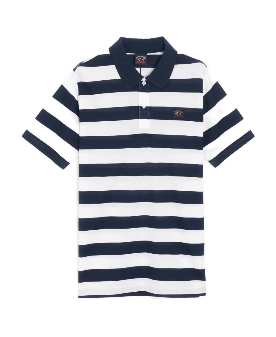 Paul & Shark Stripe-pattern Polo Shirt In Black