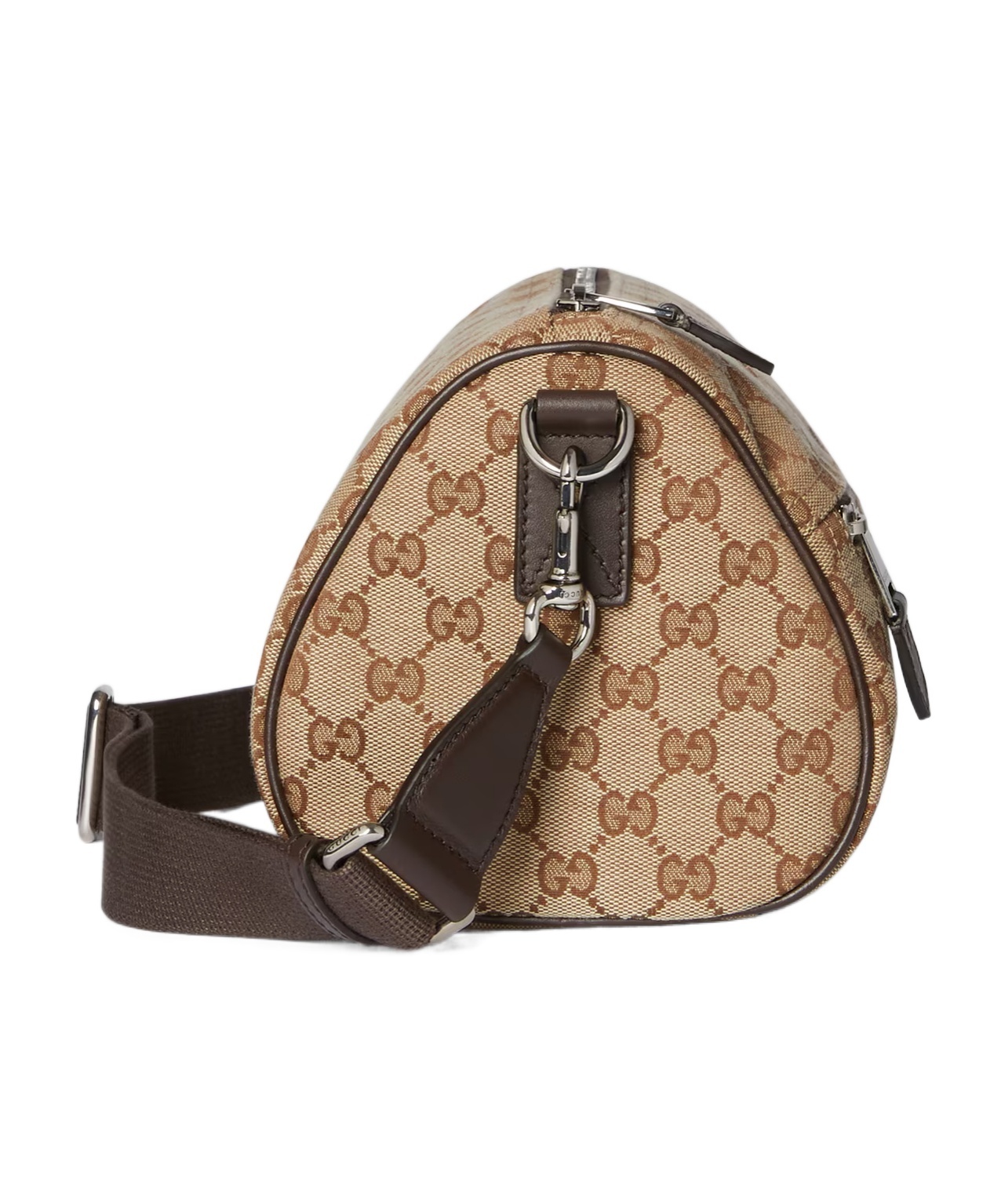 Gucci Gg Canvas Small Cylinder Bag In Nude