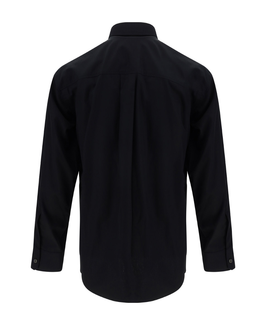 Dsquared2 Dsquared Men Black Stretch Poplin Shirt In Black