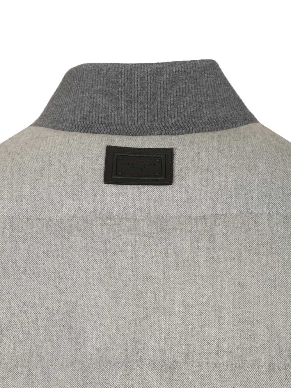 Dolce & Gabbana Reversible Flannel Outerwear Bomber Jackets Grey In Gray