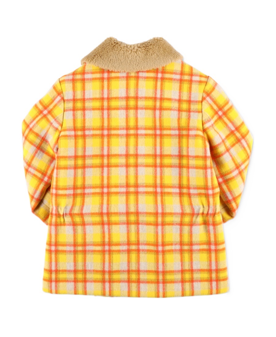 Gucci Checkered Wool Bomber Jacket In Yellow