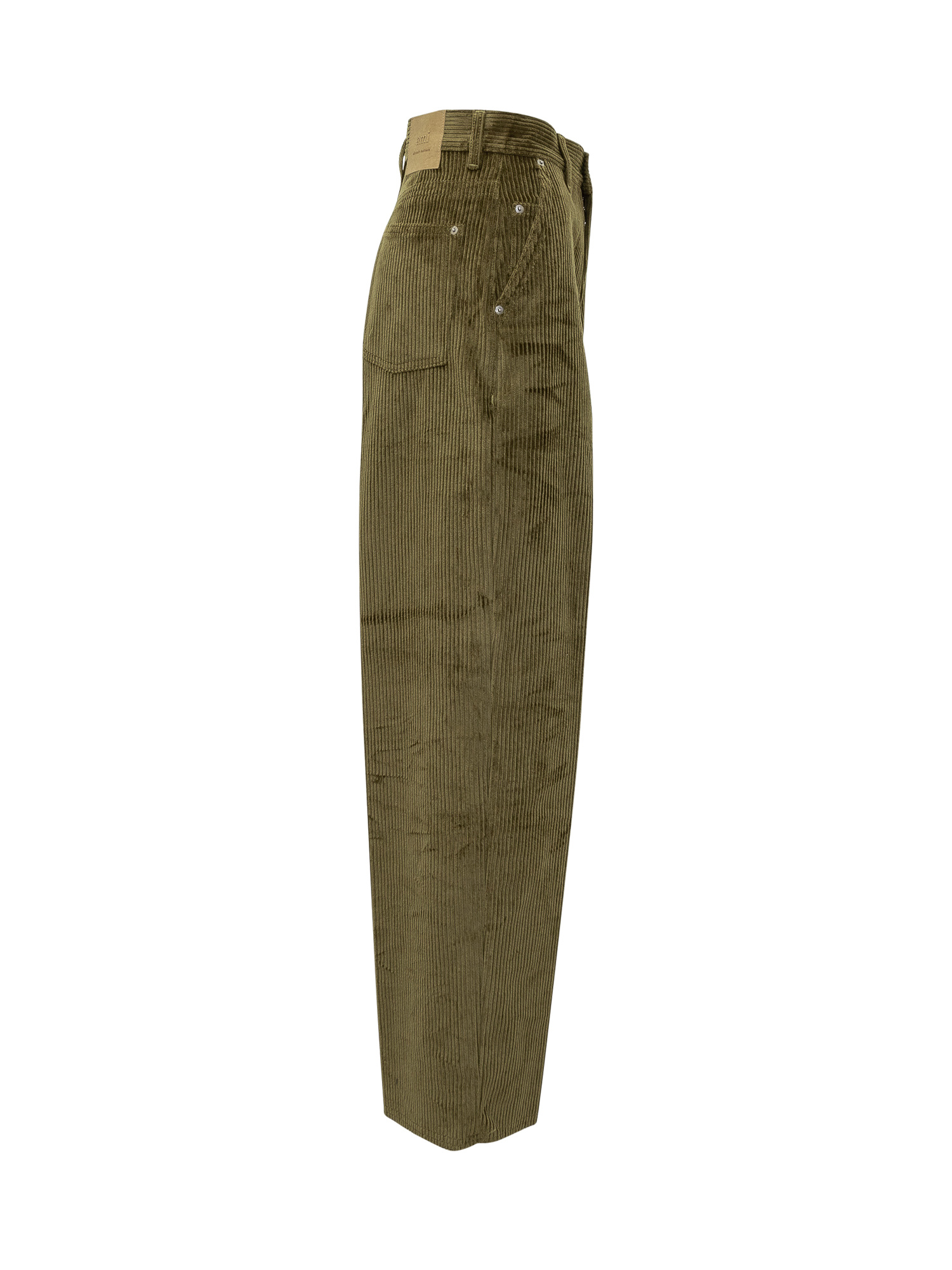 Ami Alexandre Mattiussi Ami Paris Ami Paris Green Wide-leg Corduroy Trousers In Green