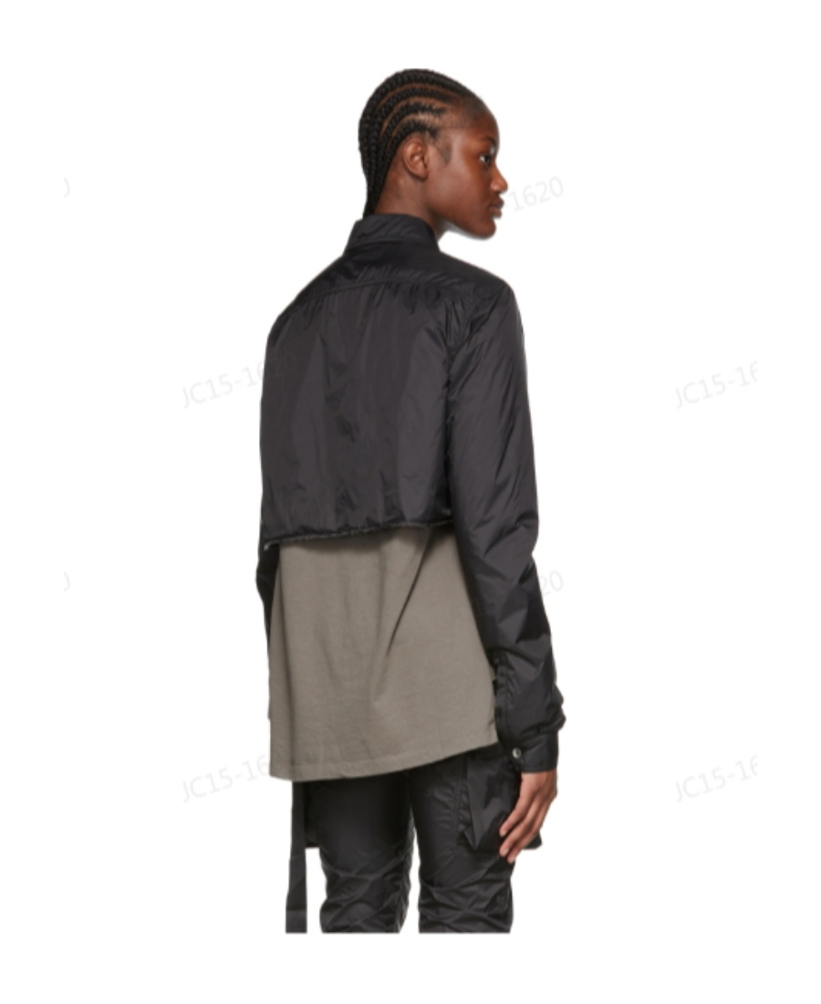 Rick Owens Drkshdw Short Ribbon Casual Jacket In Black
