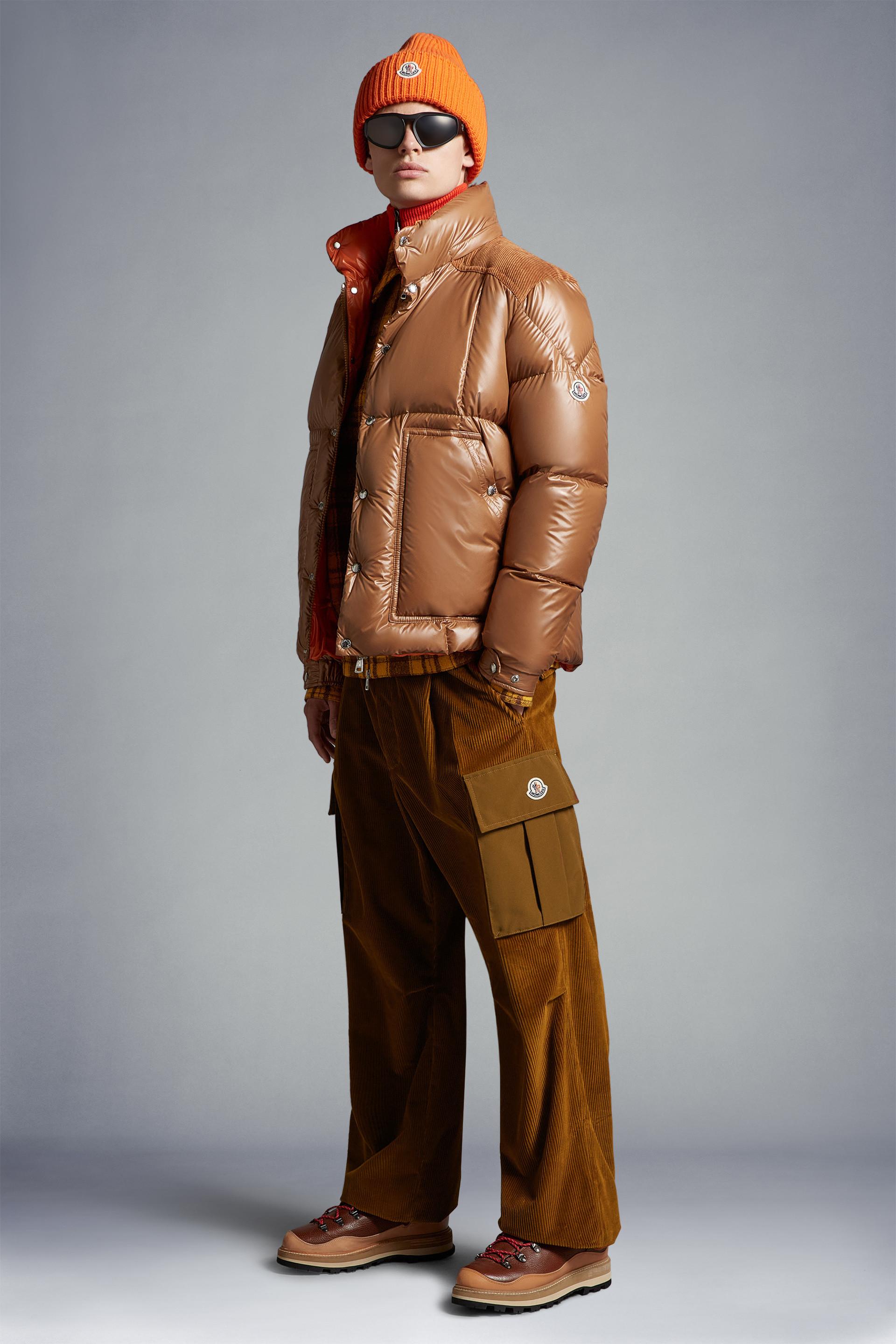 Moncler Jain Padded Down Jacket In Brown