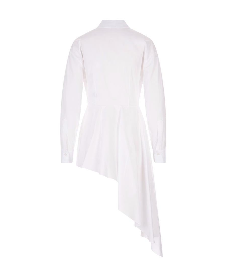 Alexander Mcqueen Long-sleeve Asymmetric Shirt In White