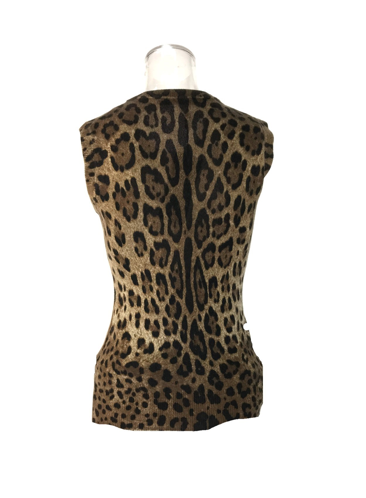 DOLCE & GABBANA SLEEVELESS KNITTED PULLOVER